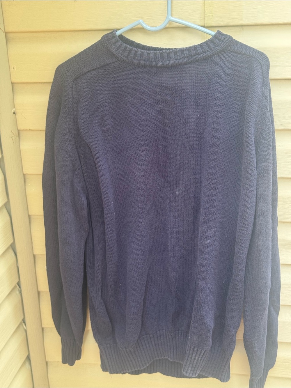 Lands' End Men's Dark Navy Crewneck Sweater